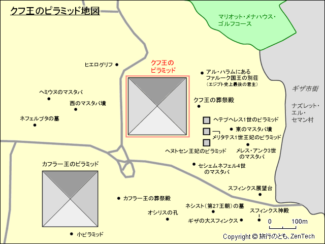 クフ王のピラミッド地図