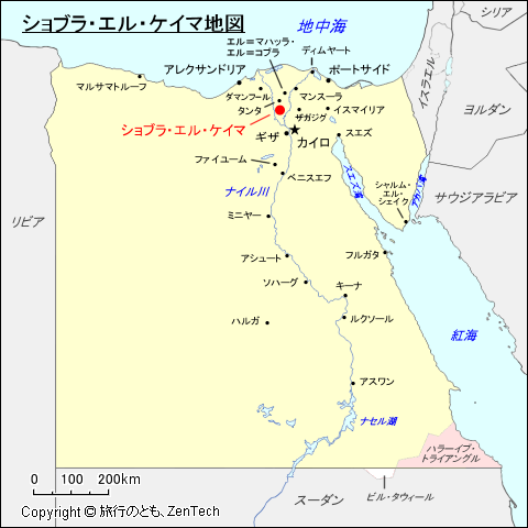 ショブラ・エル・ケイマ地図