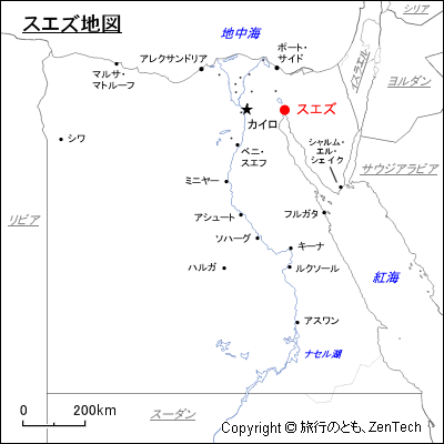 スエズ地図