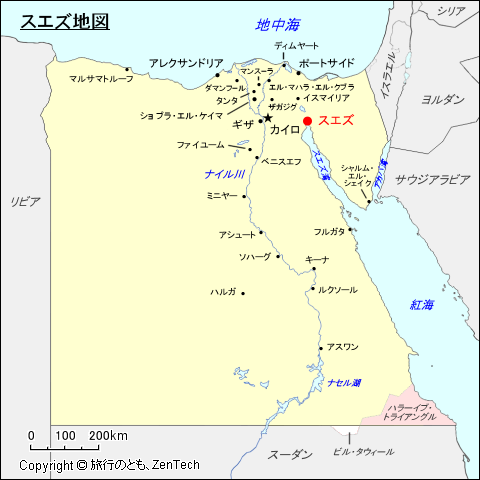 スエズ地図