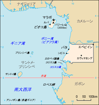 赤道ギニア地図 赤道ギニア地図