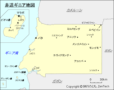 赤道ギニア地図