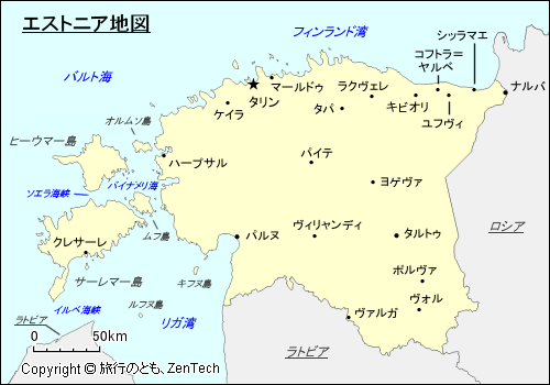 エストニア地図