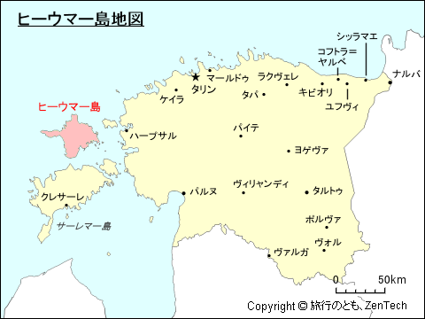 ヒーウマー島地図