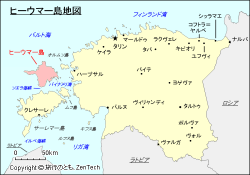 ヒーウマー島地図