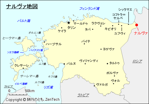 ナルヴァ地図