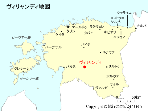 ヴィリャンディ地図