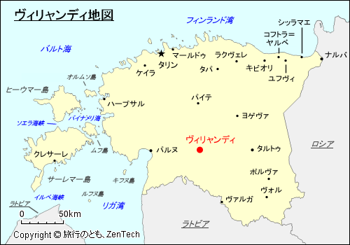 ヴィリャンディ地図