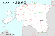 エストニア道路地図