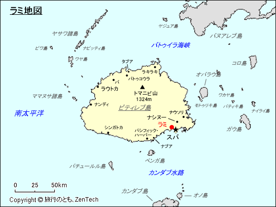 ビティレブ島ラミ地図