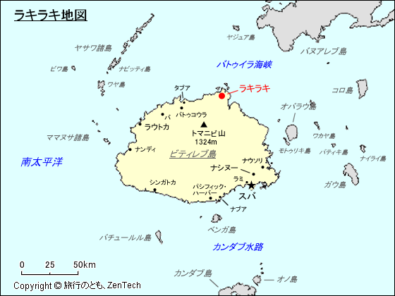 ビティレブ島ラキラキ地図