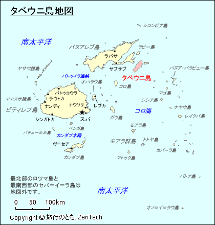 タベウニ島地図