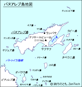 バヌアレブ島地図