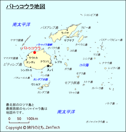 バトゥコウラ地図