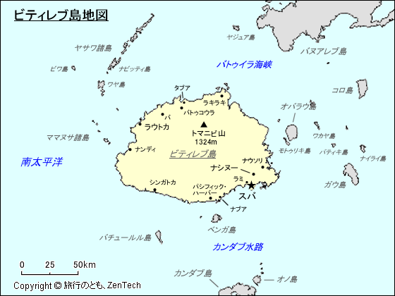 ビティレブ島地図