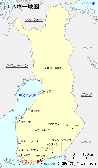 エスポー地図