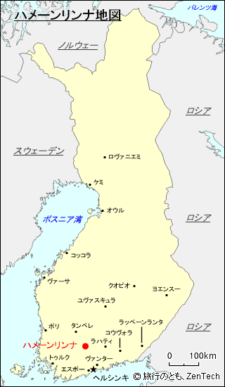 ハメーンリンナ地図