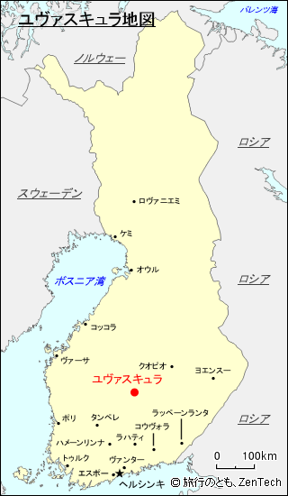 ユヴァスキュラ地図