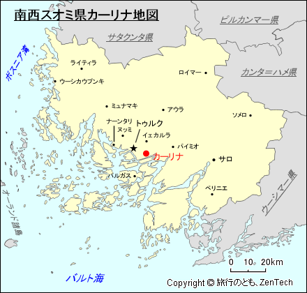 南西スオミ県カーリナ地図