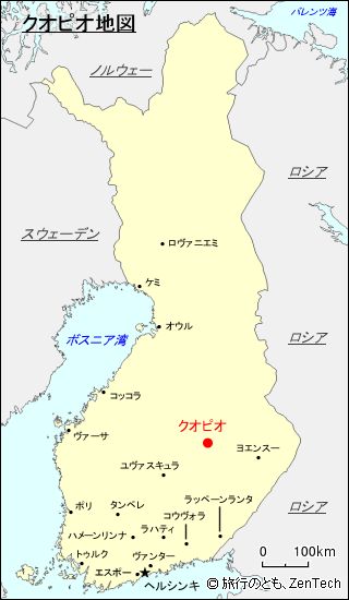 クオピオ地図