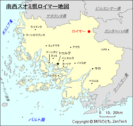 南西スオミ県ロイマー地図