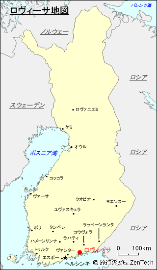 ロヴィーサ地図