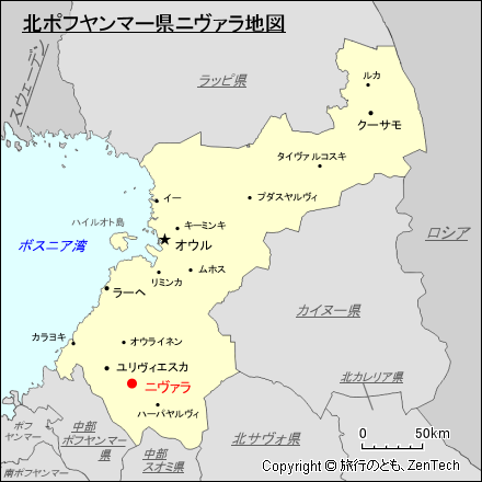 北ポフヤンマー県ニヴァラ地図