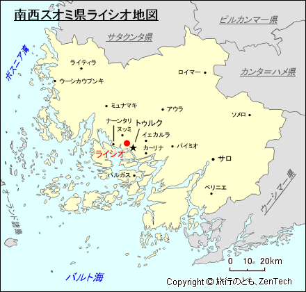 南西スオミ県ライシオ地図