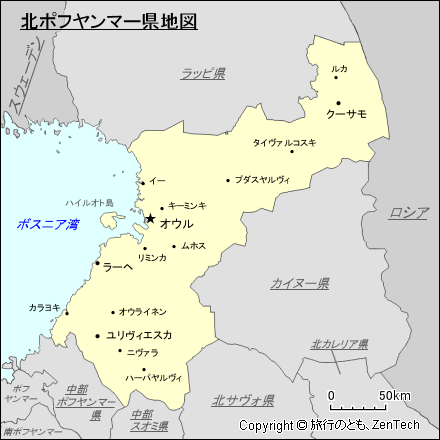 北ポフヤンマー県地図