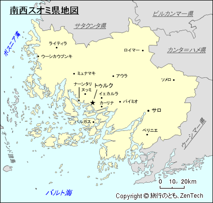 南西スオミ県地図