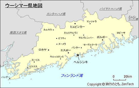 ウーシマー県地図