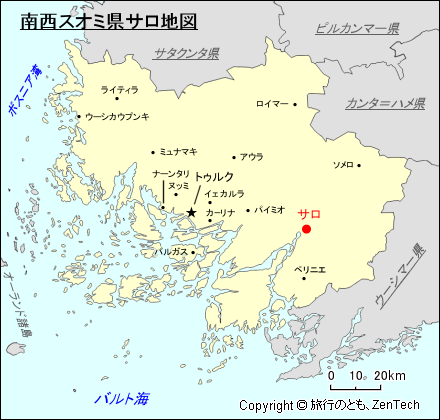 南西スオミ県サロ地図