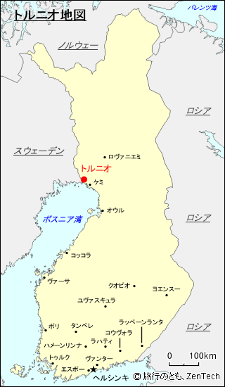 トルニオ地図