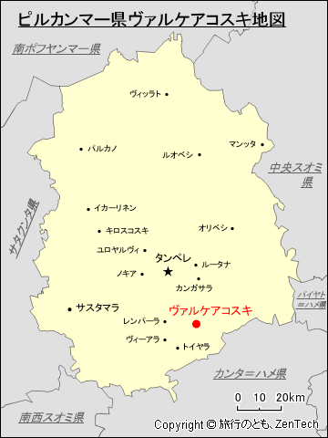 ピルカンマー県ヴァルケアコスキ地図