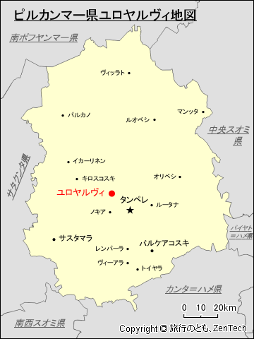 ピルカンマー県ユロヤルヴィ地図