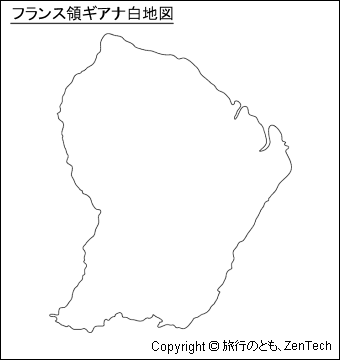 フランス領ギアナ白地図