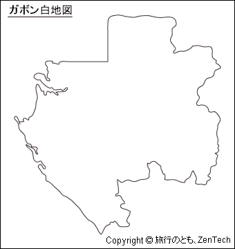 ガボン白地図