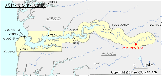 バセ・サンタ・ス地図