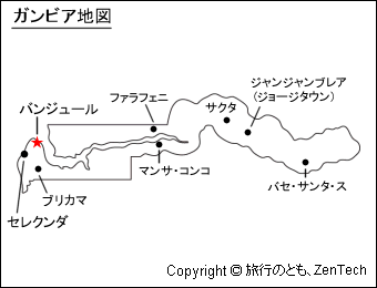 ガンビア簡易地図