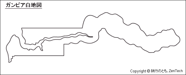 ガンビア白地図