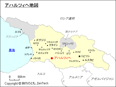 アハルツィヘ地図