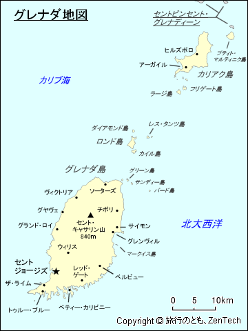 グレナダ地図