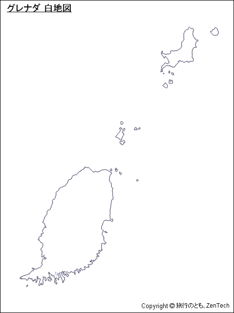 グレナダ白地図