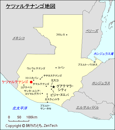 ケツァルテナンゴ地図