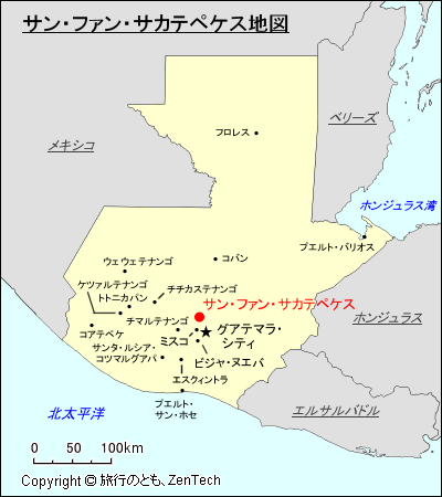 サン・ファン・サカテペケス地図