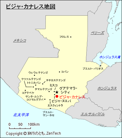 ビジャ・カナレス地図
