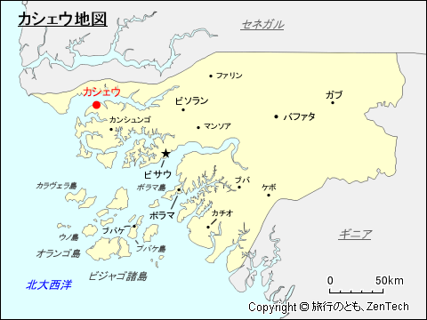 カシェウ地図