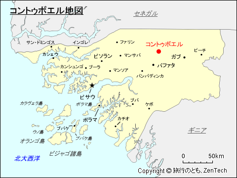 コントゥボエル地図