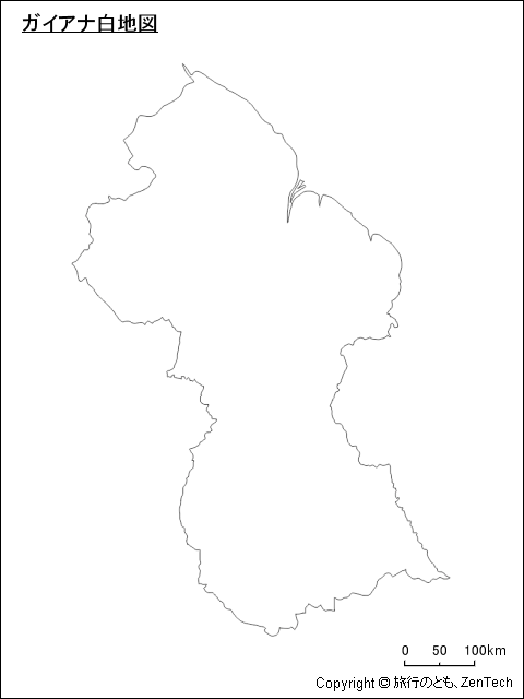 ガイアナ白地図 ガイアナ白地図