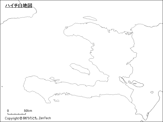 ハイチ白地図